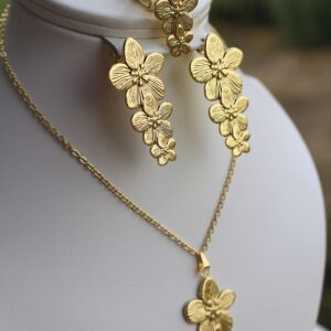 Parure fleura 3ps acier